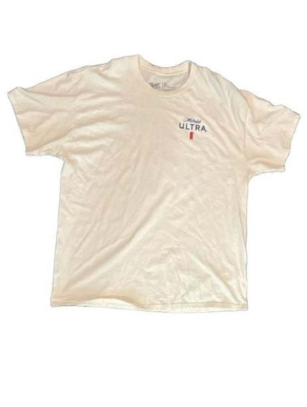Brew City Michelob Ultra Basketball T-Shirt Size XL White Graphic Tee